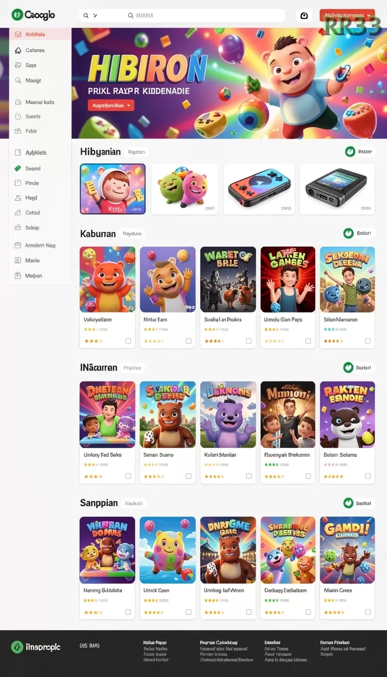 Cuplikan layar 55FIVE — menu navigasi
